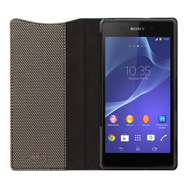 【XPERIA Z2 ケース】Masstige Metallic Diary シルバーgoods_nameサブ画像