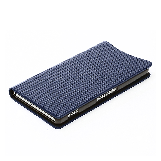 【XPERIA Z2 ケース】Masstige Metallic Diary ネイビーgoods_nameサブ画像