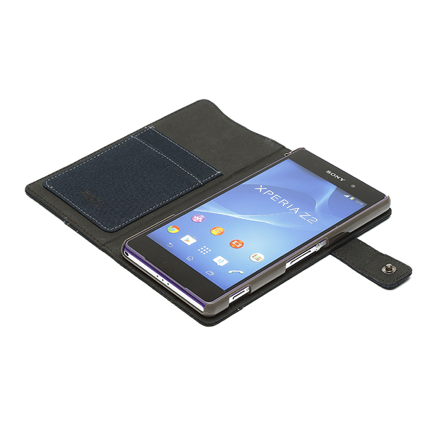 【XPERIA Z2 ケース】Cambridge Diary ネイビーgoods_nameサブ画像