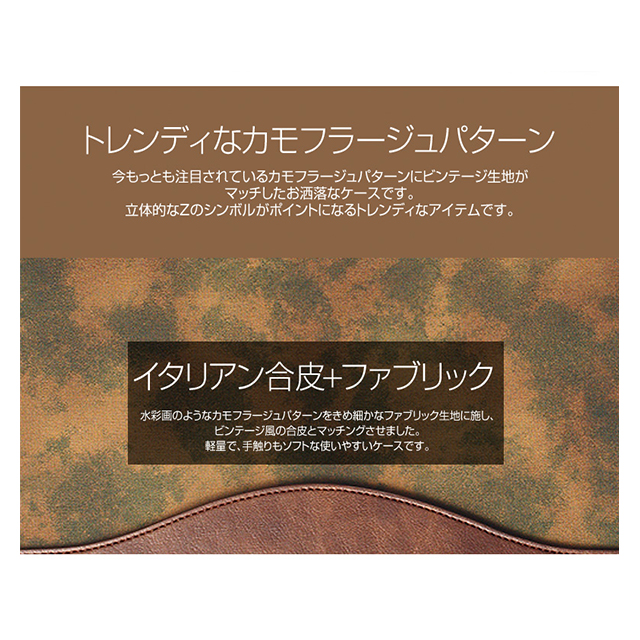 【XPERIA Z2 Tablet ケース】Camo Diary グリーンサブ画像