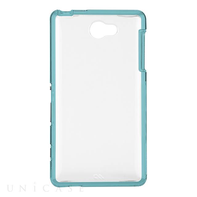 【XPERIA ZL2 ケース】Hybrid Tough Naked Case Clear/Turquoise