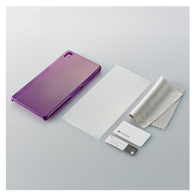 【XPERIA Z2 ケース】薄型カバーセット(クリアパープル)goods_nameサブ画像