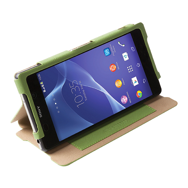 【XPERIA Z2 ケース】FlipCase Malmo Greenサブ画像