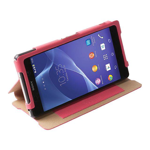 【XPERIA Z2 ケース】FlipCase Malmo Pinkサブ画像