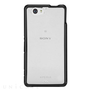 【XPERIA A2/Z1 f ケース】Hybrid Tough Naked Case Clear/Black