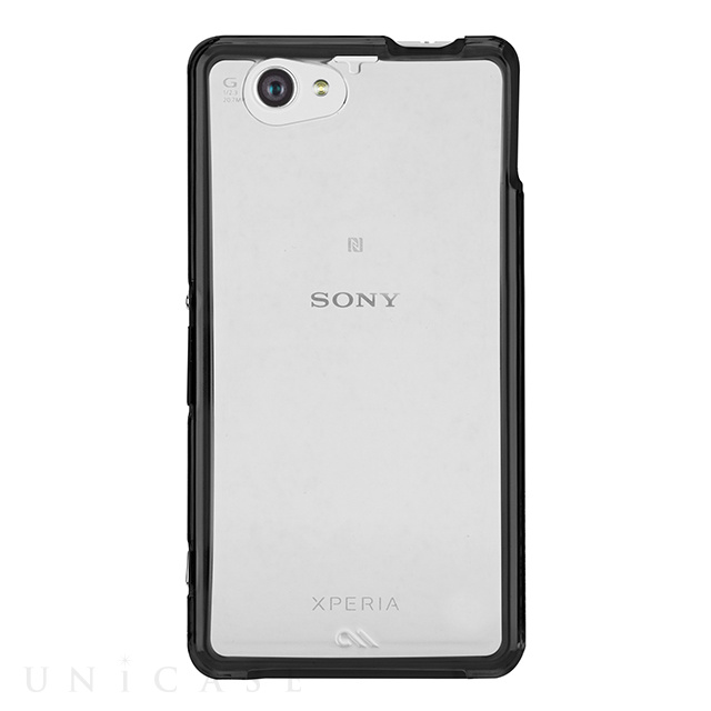 【XPERIA A2/Z1 f ケース】Hybrid Tough Naked Case Clear/Black