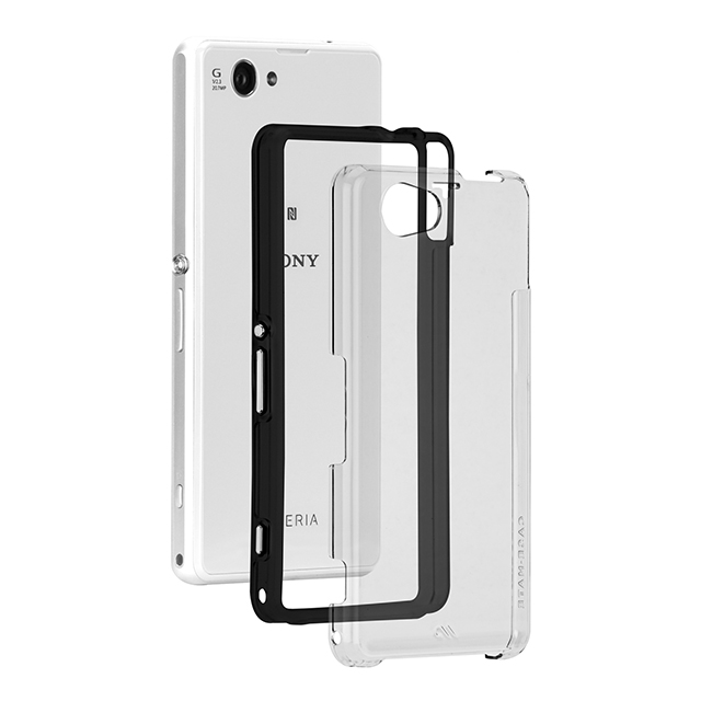 【XPERIA A2/Z1 f ケース】Hybrid Tough Naked Case Clear/Blackサブ画像