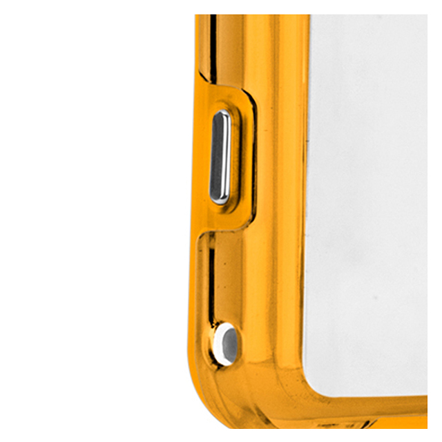 【XPERIA A2/Z1 f ケース】Hybrid Tough Naked Case Clear/Orangeサブ画像