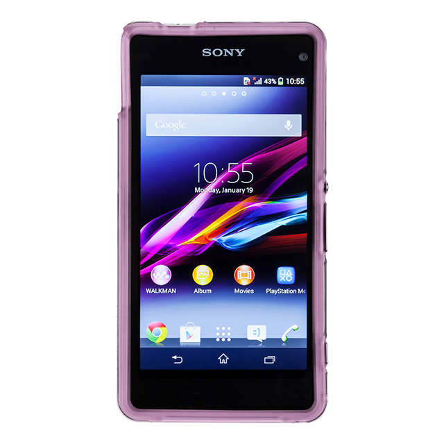 【XPERIA A2/Z1 f ケース】Hybrid Tough Naked Case Clear/Lavenderサブ画像