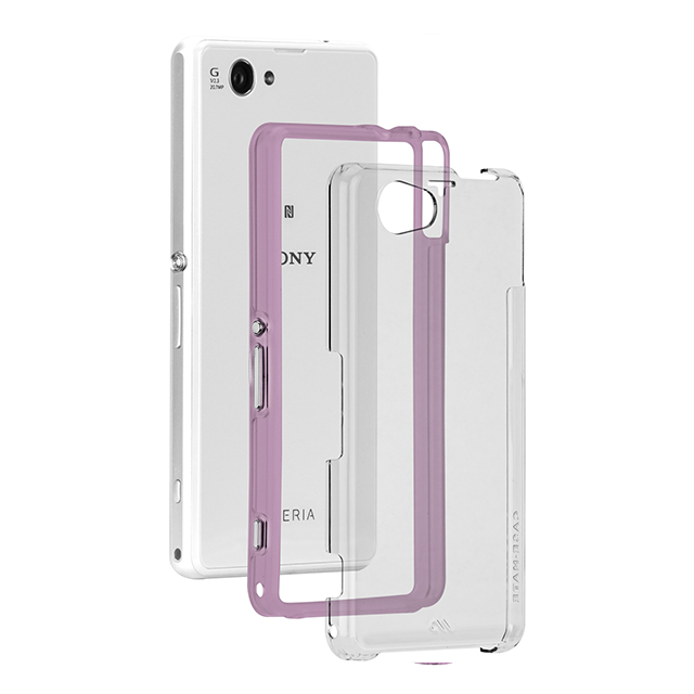 【XPERIA A2/Z1 f ケース】Hybrid Tough Naked Case Clear/Lavenderサブ画像