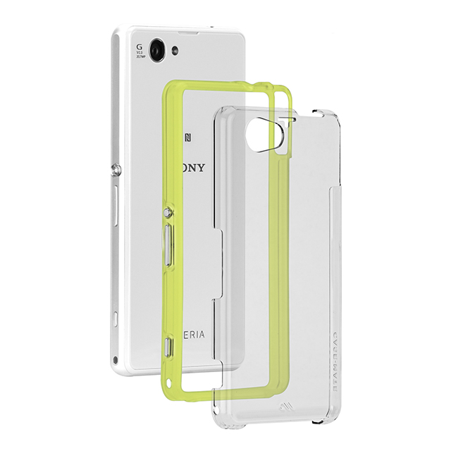 【XPERIA A2/Z1 f ケース】Hybrid Tough Naked Case Clear/Limeサブ画像