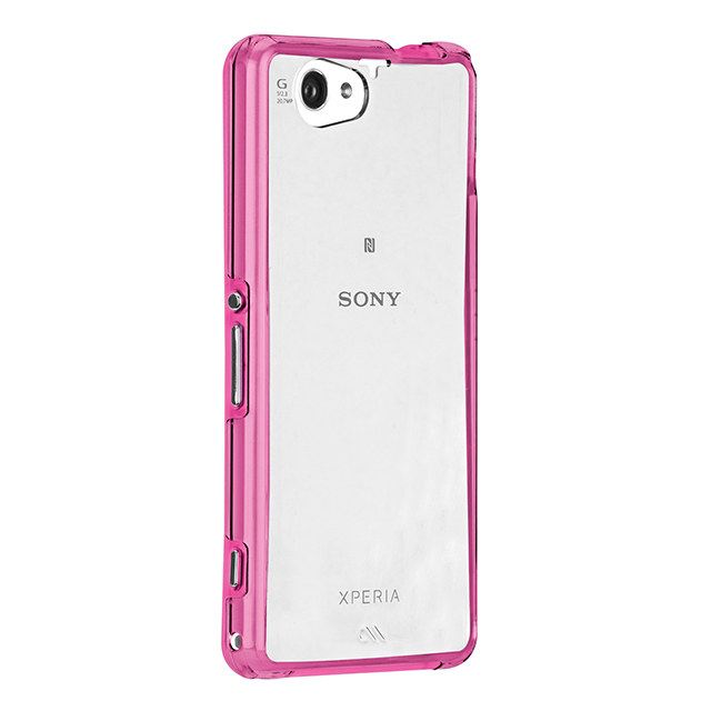 【XPERIA A2/Z1 f ケース】Hybrid Tough Naked Case Clear/Pinkサブ画像