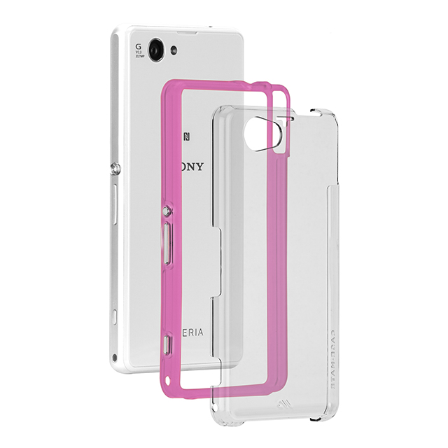 【XPERIA A2/Z1 f ケース】Hybrid Tough Naked Case Clear/Pinkgoods_nameサブ画像