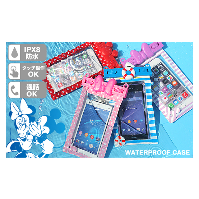 ディズニーキャラクター/WATERPROOF スマートフォン用防水ソフトケース(デイジーリボン/パープルストライプ)goods_nameサブ画像