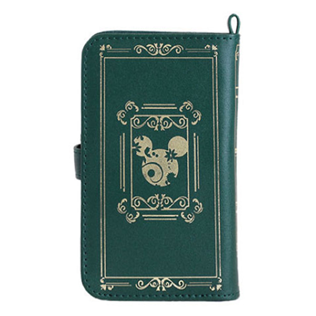 【マルチ スマホケース】ディズニーキャラクター/Old Book Case for スマートフォン(ミッキー＆ミニー/モスグリーン)goods_nameサブ画像