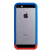 【iPhoneSE(第1世代)/5s/5 ケース】Duralumin Bumper (Blue×Red)