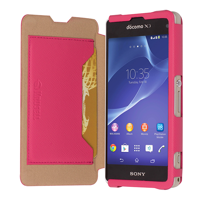 【XPERIA A2 ケース】FlipCase Malmo Pinkサブ画像