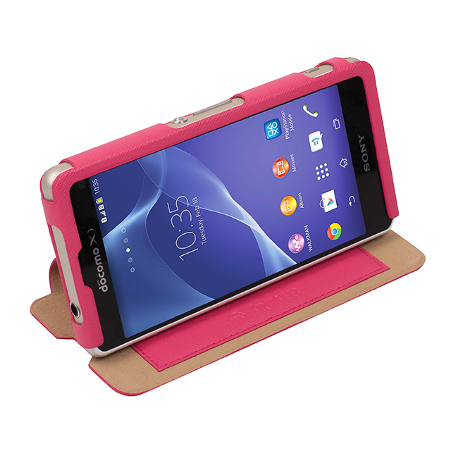 【XPERIA A2 ケース】FlipCase Malmo Pinkサブ画像