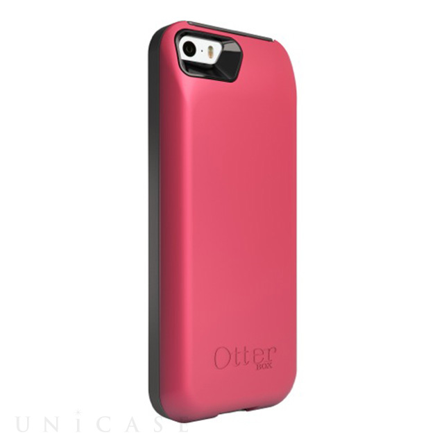 【iPhone5s/5 ケース】Resurgence 耐落下バッテリーケース スレートグレー/ブレイズピンク (SATIN ROSE)