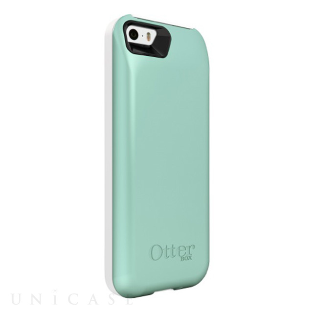 【iPhone5s/5 ケース】Resurgence 耐落下バッテリーケース アクア/ホワイト (TEAL SHIMMER)