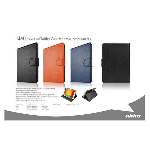 【マルチ タブレットケース】Universal Tablet Case KIM Stealth Black (7～8インチ)サブ画像