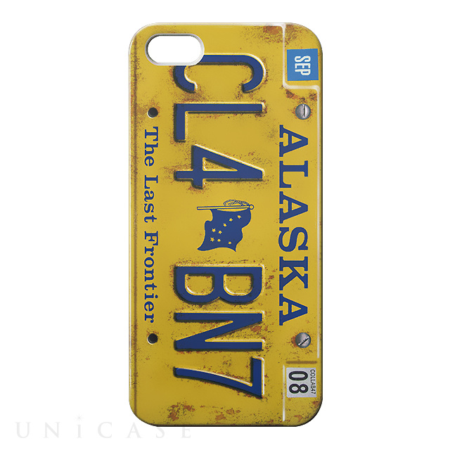 【iPhoneSE(第1世代)/5s/5 ケース】CollaBornデザインケース (Numberplate[Alaska] )