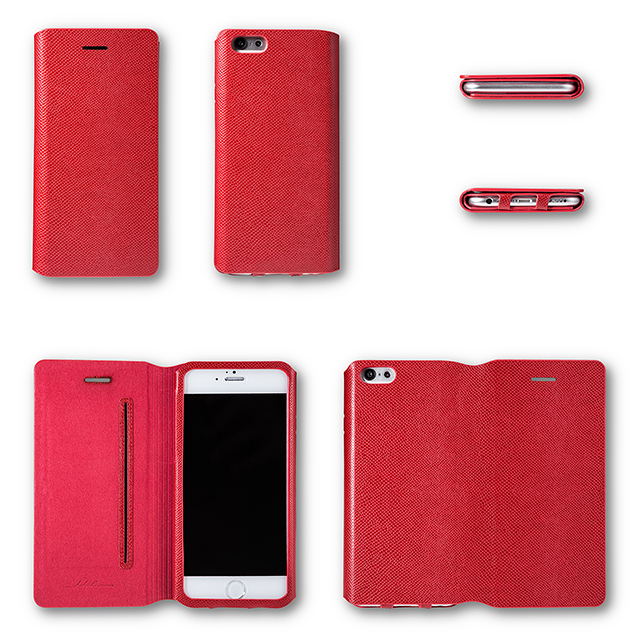 【iPhone6s/6 ケース】Super Thin One Sheet PU Leather Case (Red)サブ画像