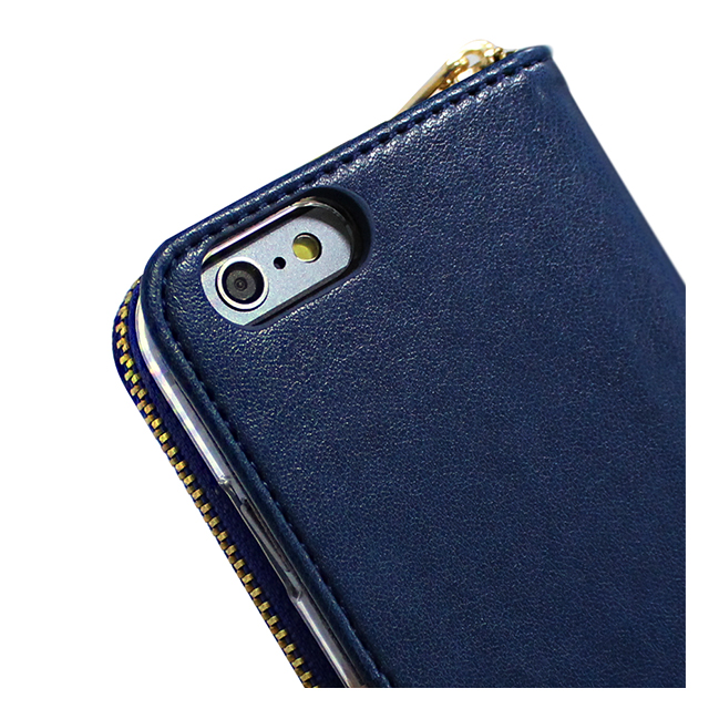 【iPhone6s/6 ケース】Zipper お財布付きダイアリーケース (ネイビー)goods_nameサブ画像