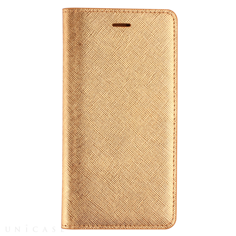 【iPhone6s/6 ケース】Saffiano Flip Case (ゴールド)