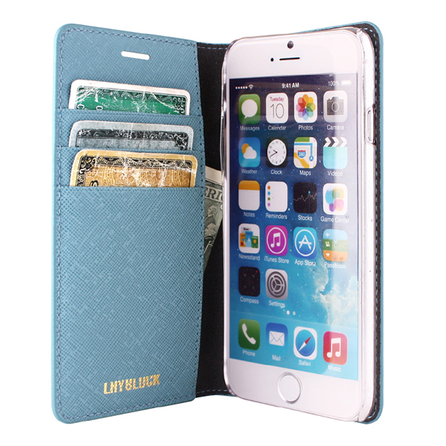 【iPhone6s/6 ケース】Saffiano Flip Case (シルクブルー)goods_nameサブ画像