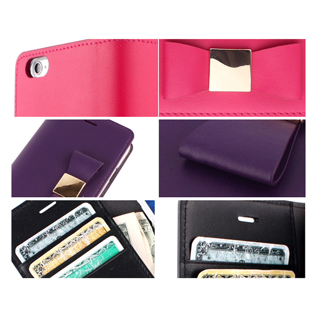 【iPhone6s/6 ケース】Ribbon Classic Diary (ホットピンク)goods_nameサブ画像