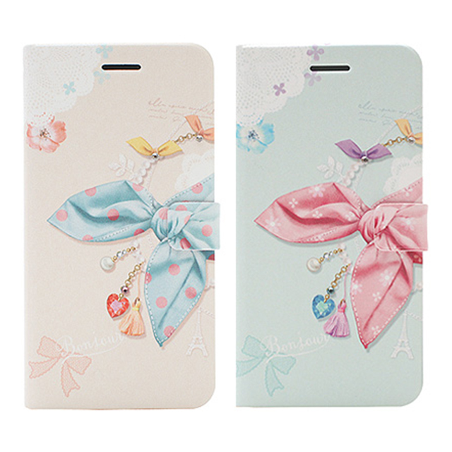 【iPhone6s/6 ケース】Dot Scarf Diary (ピンクスカーフ)サブ画像