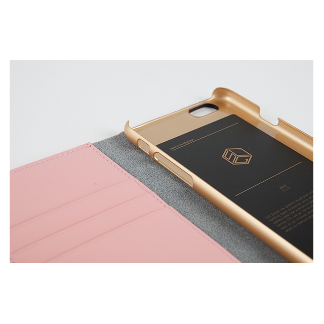 【iPhone6s/6 ケース】D5 Calf Skin Leather Diary (ベビーピンク)サブ画像