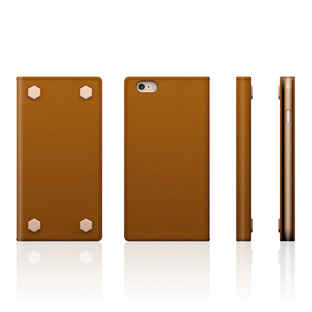 【iPhone6s/6 ケース】D5 Saffiano Calf Skin Leather Diary (タンブラウン)サブ画像