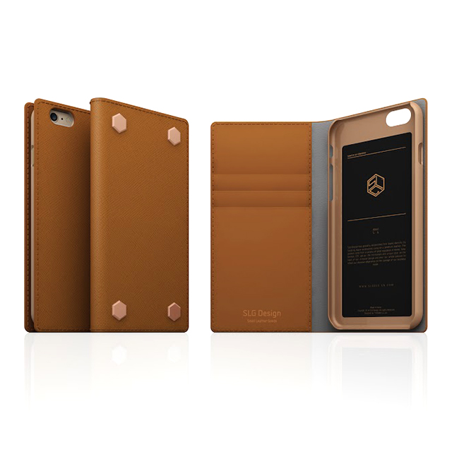 【iPhone6s/6 ケース】D5 Saffiano Calf Skin Leather Diary (タンブラウン)サブ画像