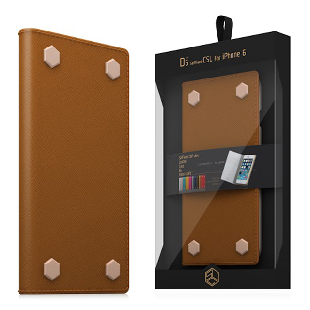 【iPhone6s/6 ケース】D5 Saffiano Calf Skin Leather Diary (タンブラウン)goods_nameサブ画像