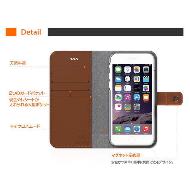 【iPhone6s/6 ケース】Neat Diary (カシミヤブルー)goods_nameサブ画像
