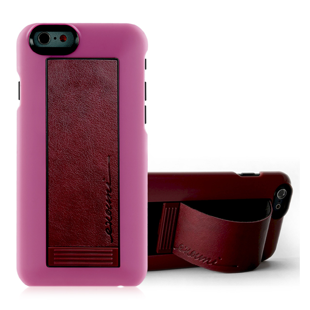 【iPhone6s/6 ケース】Leather Arc Stand Case S56 ピンクサブ画像