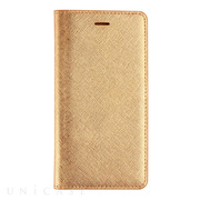 【iPhone6s Plus/6 Plus ケース】Saffiano Flip Case (ゴールド)