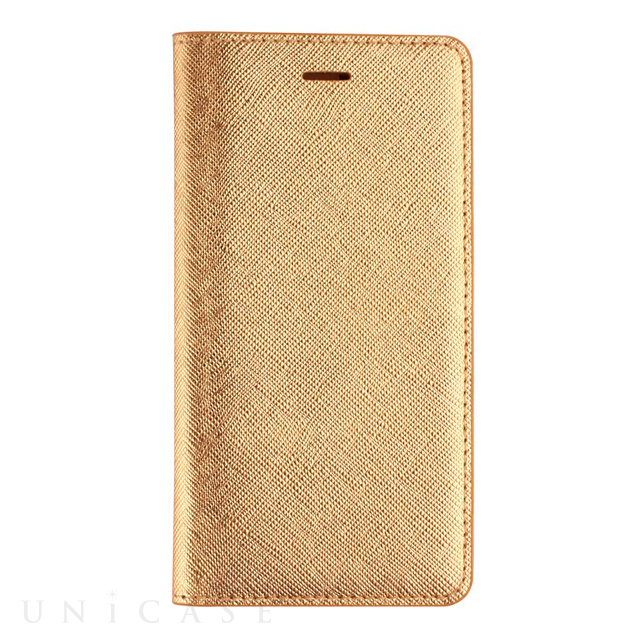 【iPhone6s Plus/6 Plus ケース】Saffiano Flip Case (ゴールド)