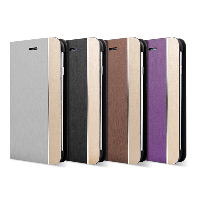 【iPhone6s Plus/6 Plus ケース】Metal Line Diary (シルバー)サブ画像