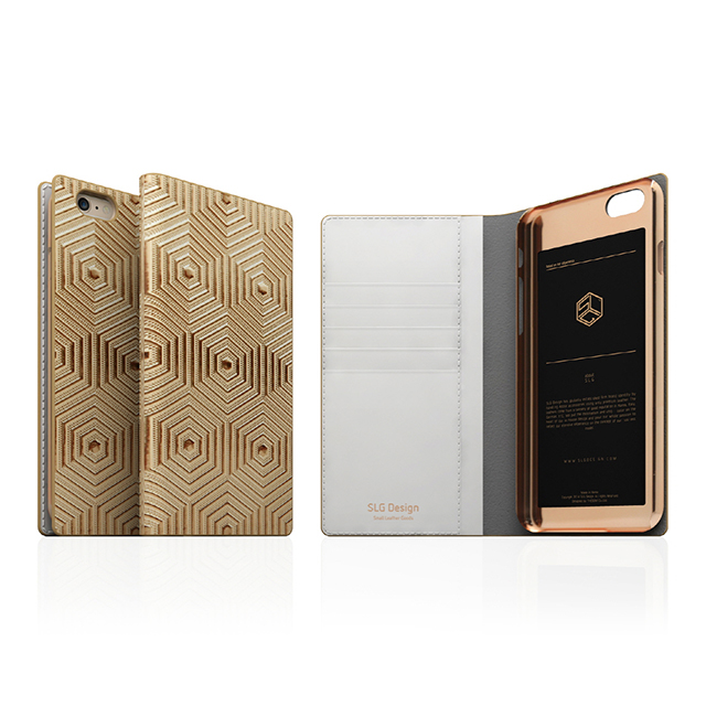 【iPhone6s Plus/6 Plus ケース】D4 Metal Leather Diary (ゴールド)サブ画像