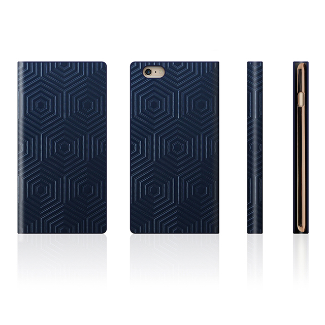 【iPhone6s Plus/6 Plus ケース】D4 Metal Leather Diary (ネイビー)goods_nameサブ画像