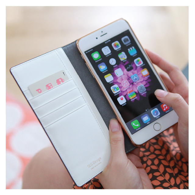 【iPhone6s Plus/6 Plus ケース】D5 Edition Calf Skin Leather Diary (ネイビー)サブ画像