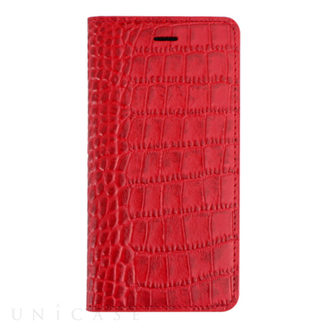 【iPhone6s Plus/6 Plus ケース】Vivid Croco Diary (レッド)