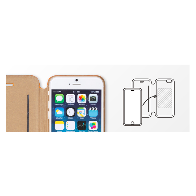 【iPhone6s Plus/6 Plus ケース】GENUINE LEATHER COVER MASK (Black)サブ画像