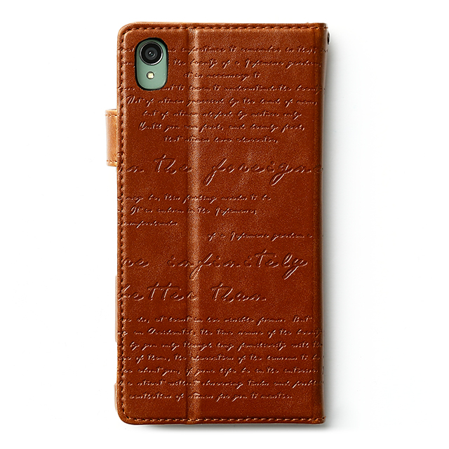 【XPERIA Z3 ケース】Lettering Diary (ブラウン)goods_nameサブ画像