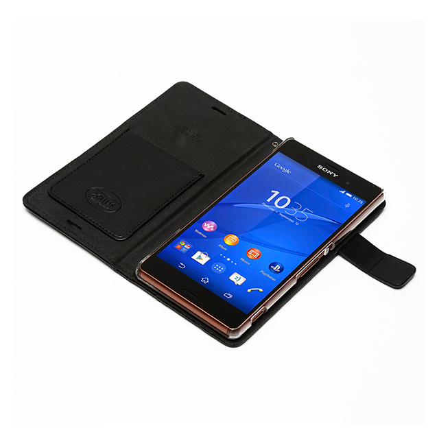 【XPERIA Z3 ケース】Herringbone Diary (ブラック)goods_nameサブ画像