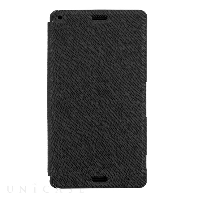 【XPERIA Z3 ケース】Stand Folio Case Black