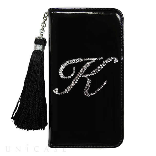 【iPhone6s/6 ケース】イニシャルウォレットケース ”K” ブラック for iPhone6s/6